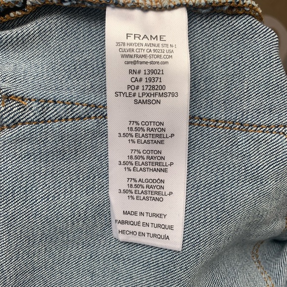 Frame Lê Pixie High Flare Jeans size 28 Medium blue wash - Picture 8 of 10